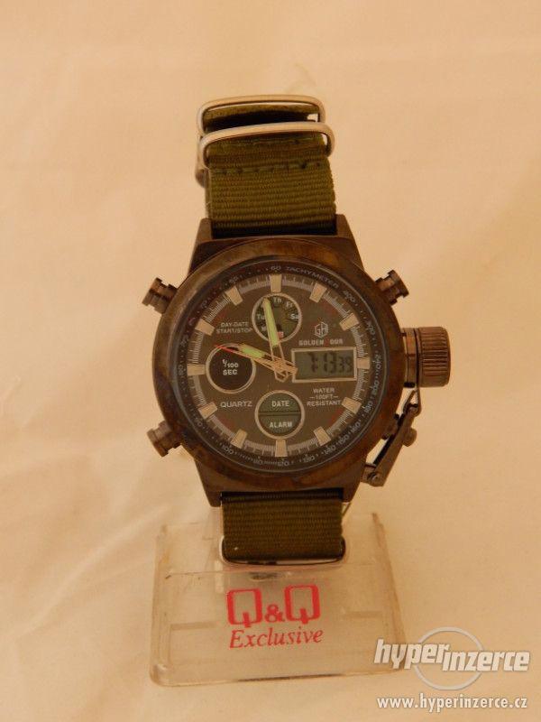 Masivní pánské  military hodinky s LCD displejem moderní pás - foto 6