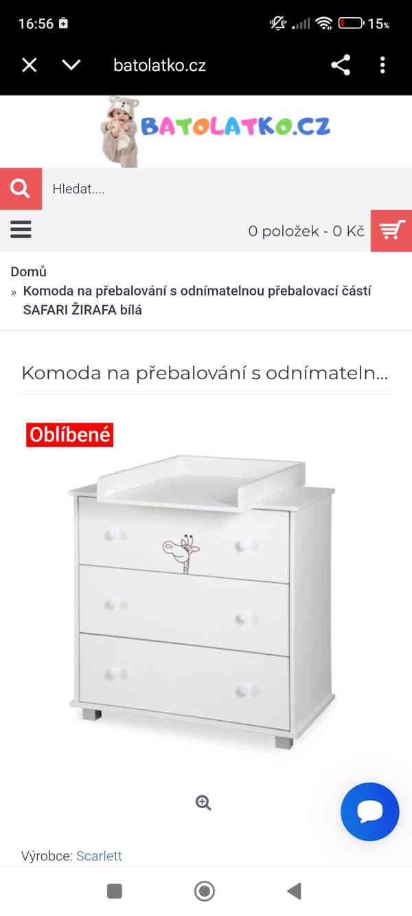 Přebalovací komoda 