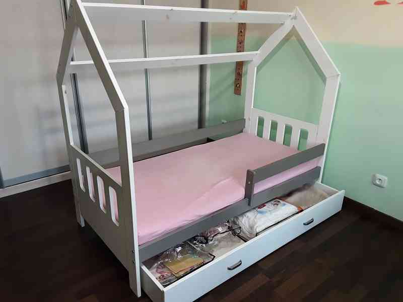 Dětská postel 160x80 s úložným prostorem, matrace - foto 3