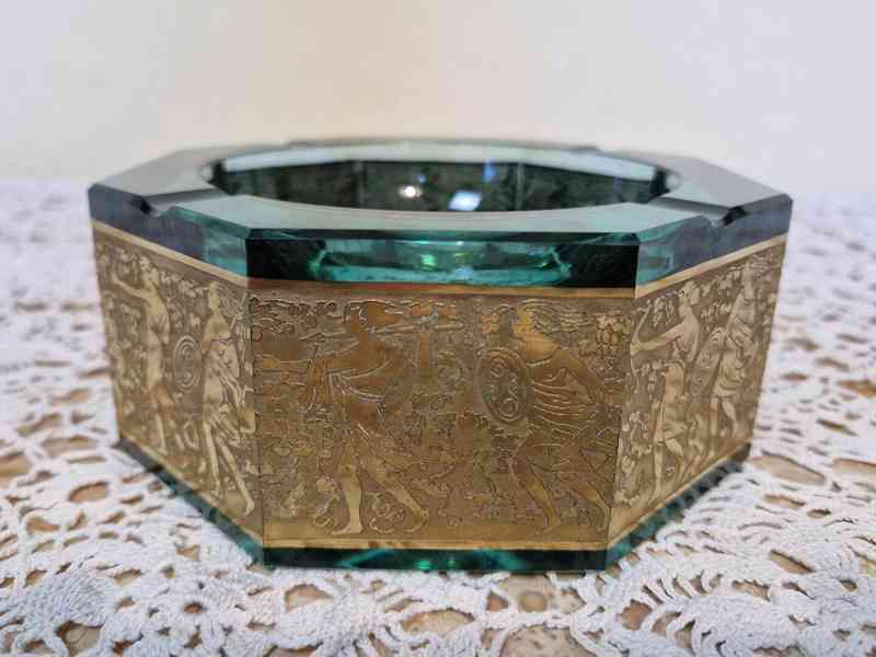 Luxusní Popelník s Oroplastikou Moser  - foto 3