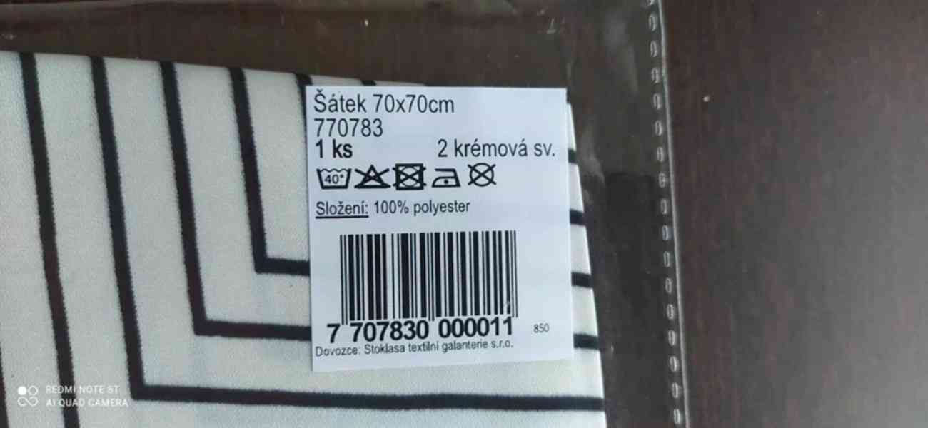 Saténový šátek nový 70 x 70 Nový s visačkou - foto 3