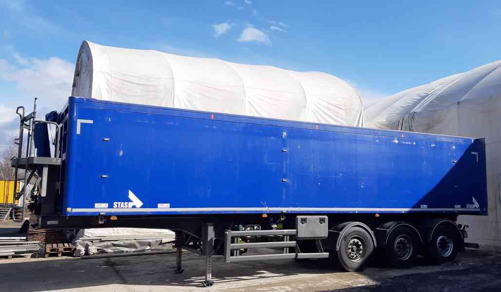 Sklápěcí návěs STAS 50 m3 / plachta / 5.910 kg / rukáv - foto 3