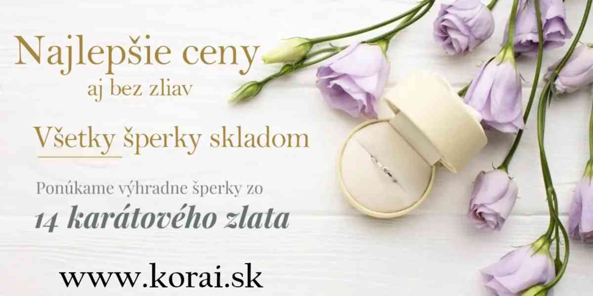 Krásne zlaté šperky zo 14 karátového zlata Korai