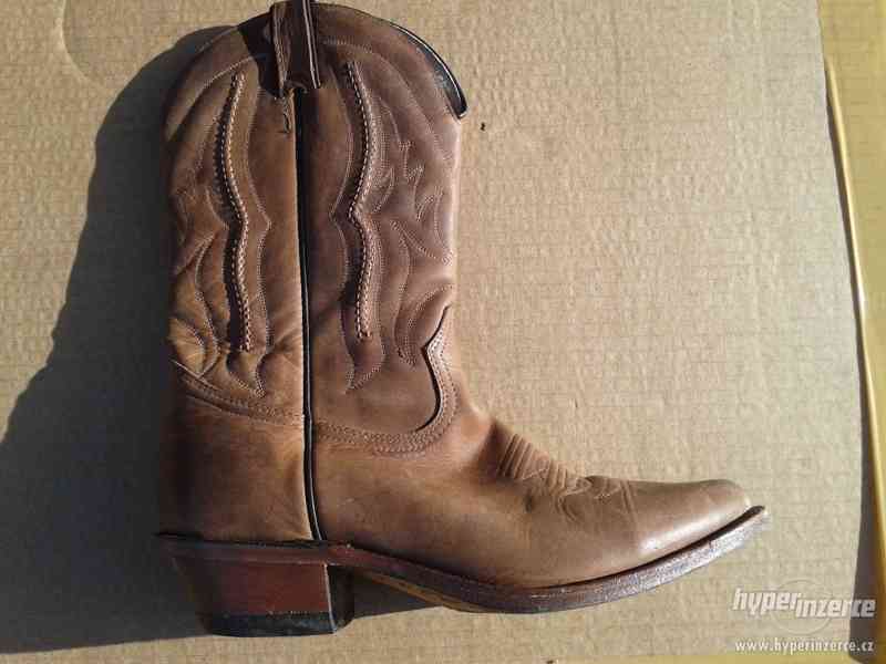 originální dámské westernové kožené boty č. 41- 2ks - foto 1