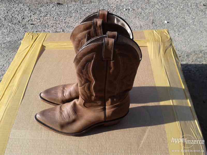 originální dámské westernové kožené boty č. 41- 2ks - foto 2