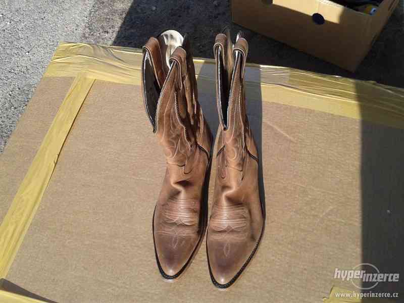 originální dámské westernové kožené boty č. 41- 2ks - foto 3
