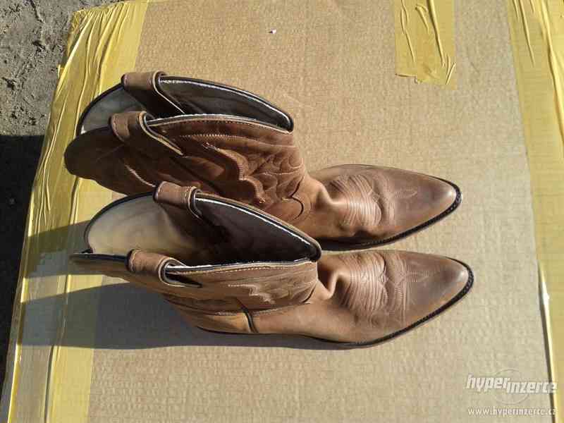 originální dámské westernové kožené boty č. 41- 2ks - foto 4