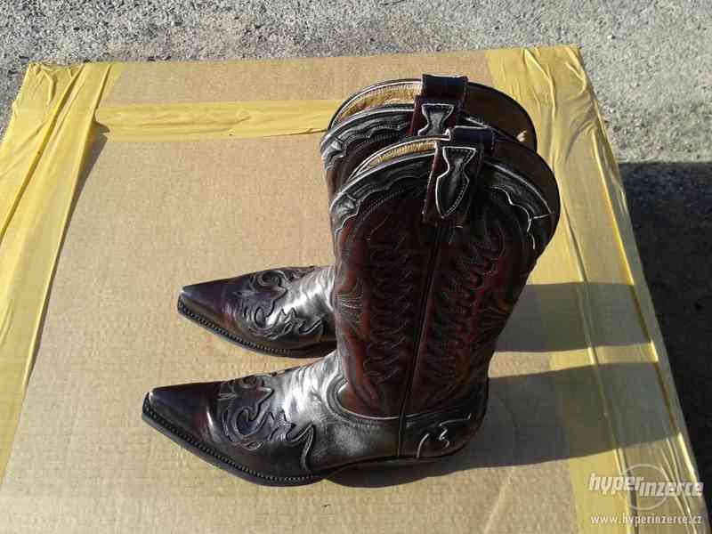 originální dámské westernové kožené boty č. 41- 2ks - foto 10
