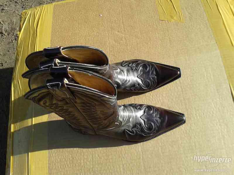 originální dámské westernové kožené boty č. 41- 2ks - foto 11