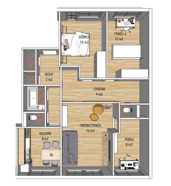 Prodej bytu 4+1, 74 m2, Ladova, Litoměřice - foto 1