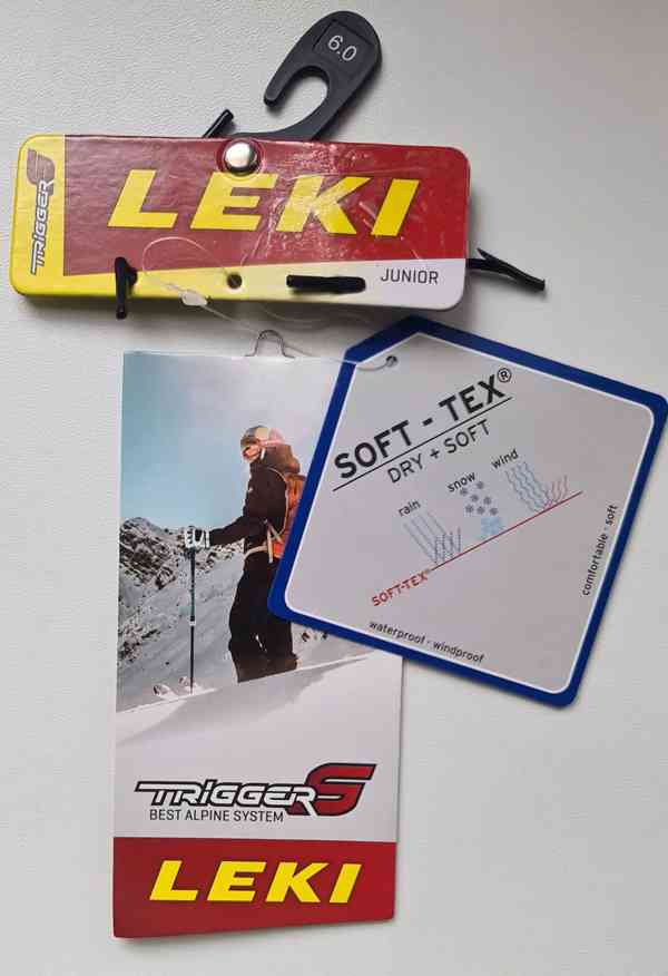 Rukavice LEKI Race slide S Jr black-red-yellow, vel.6 - foto 8