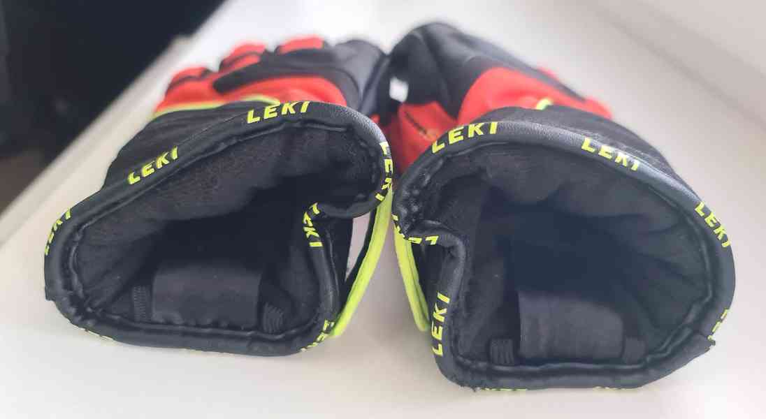 Rukavice LEKI Race slide S Jr black-red-yellow, vel.6 - foto 7