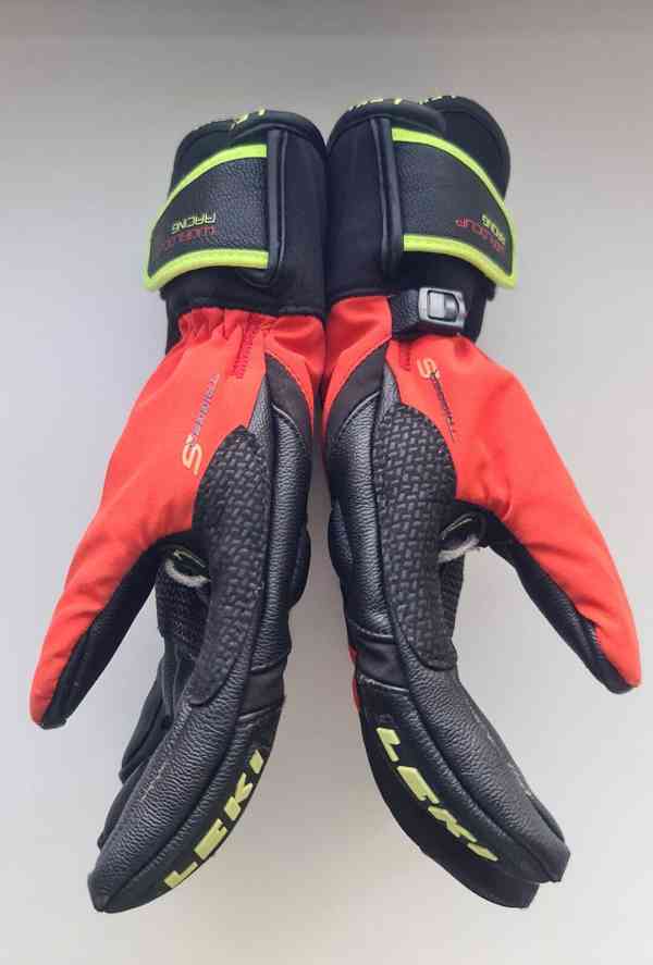 Rukavice LEKI Race slide S Jr black-red-yellow, vel.6 - foto 3
