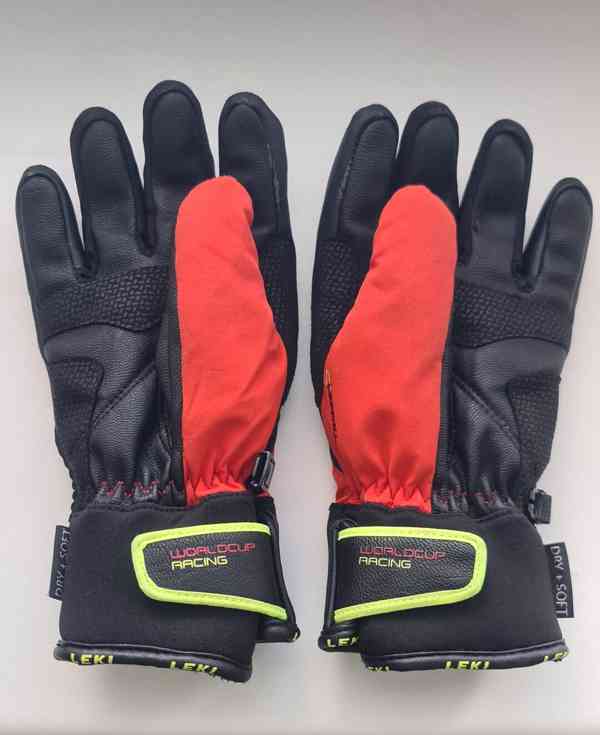 Rukavice LEKI Race slide S Jr black-red-yellow, vel.6 - foto 2