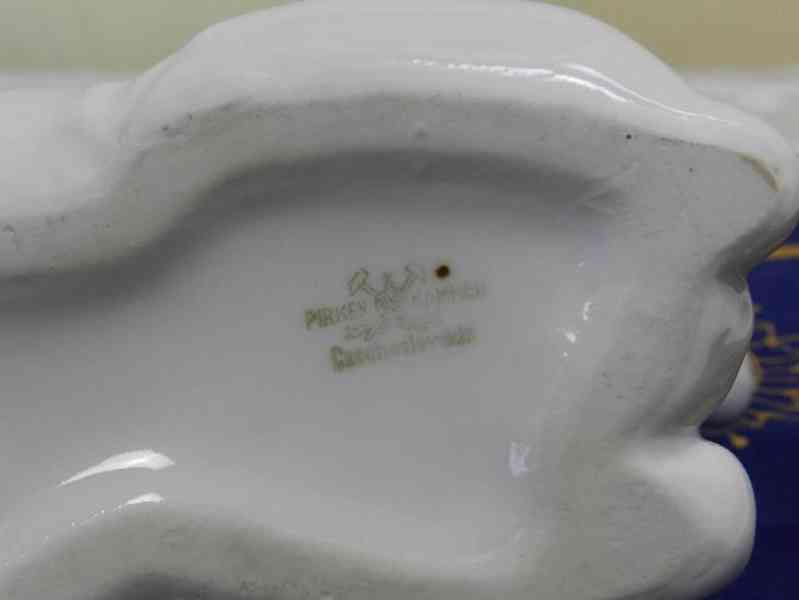 Hezká stará bílá soška Srnec Srnka Březová  - foto 7