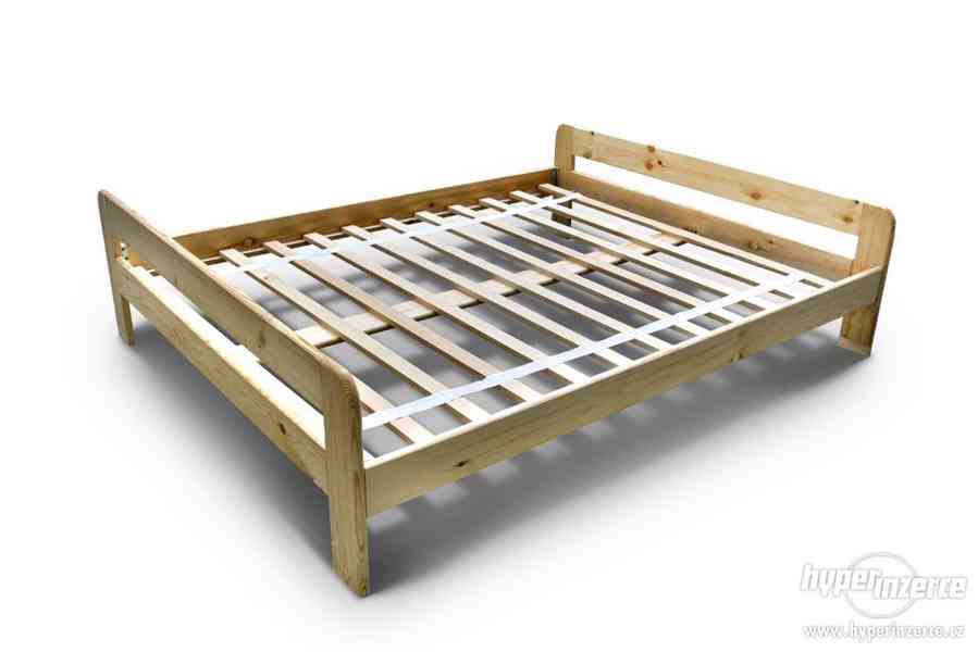 Nová masivní postel dvoulůžko - matrace v ceně! Nepoužité! - foto 2