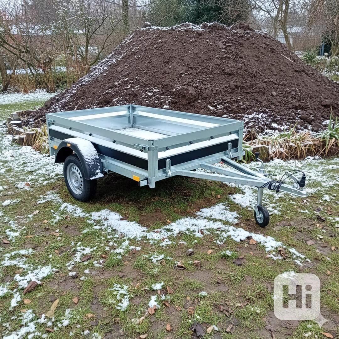 Přívěsný vozík profi NOVÝ 2,05mx1,30, svařovaný rám, DPH - foto 1