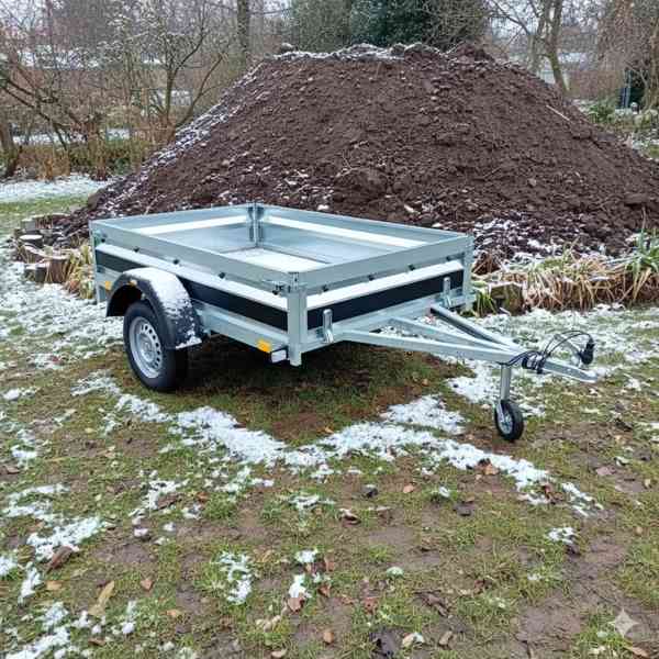 Přívěsný vozík profi NOVÝ 2,05mx1,30, svařovaný rám, DPH - foto 1