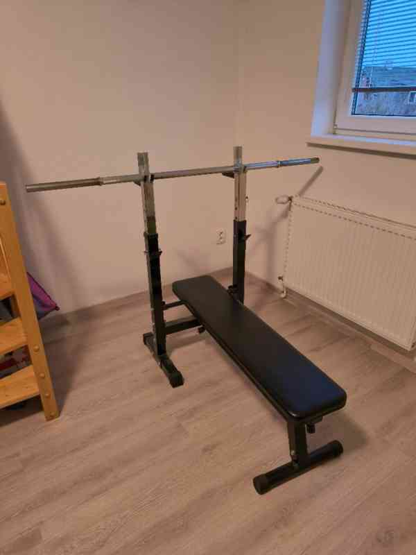 Posilovací lavice + činky - foto 3