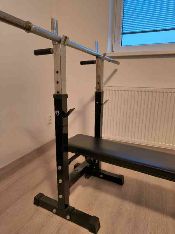 Posilovací lavice + činky - foto 4