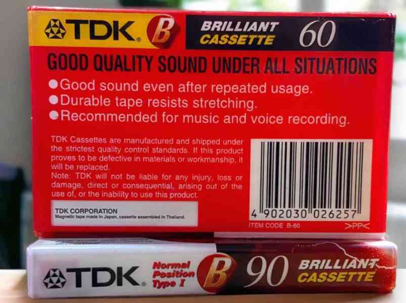 Dvě kvalitní audiokazety TDK 60 Brilliant - foto 4