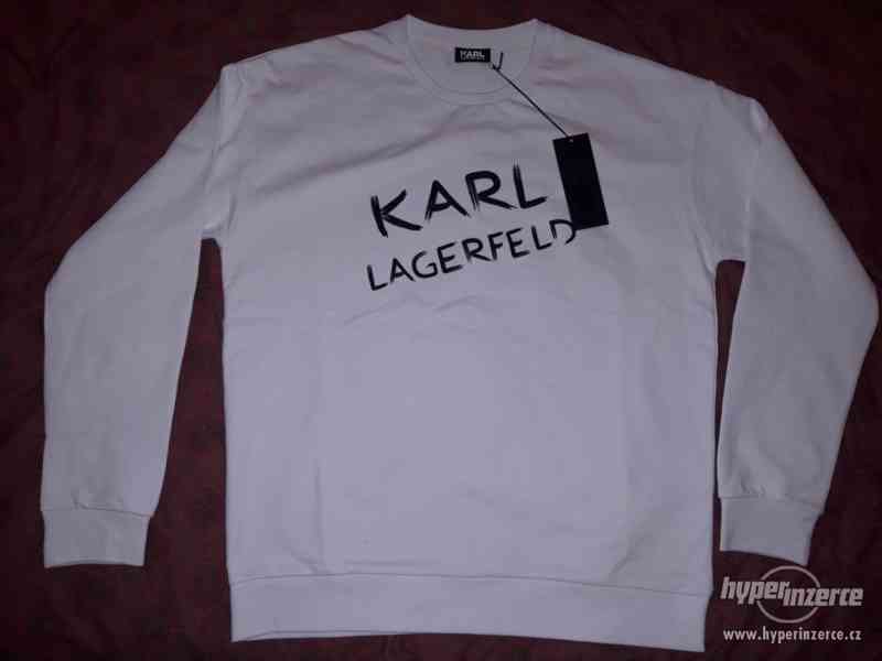 Pánská mikina Karl Lagerfeld bílá, nová, XL - foto 3