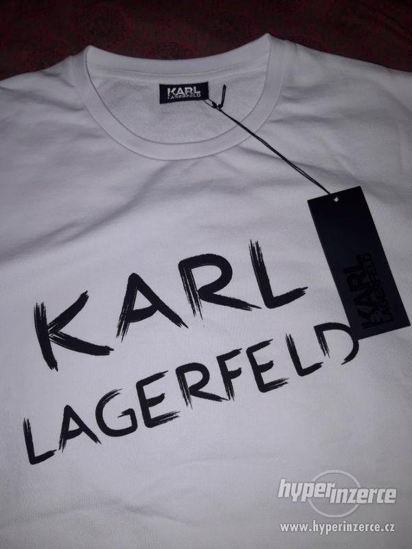 Pánská mikina Karl Lagerfeld bílá, nová, XL - foto 4