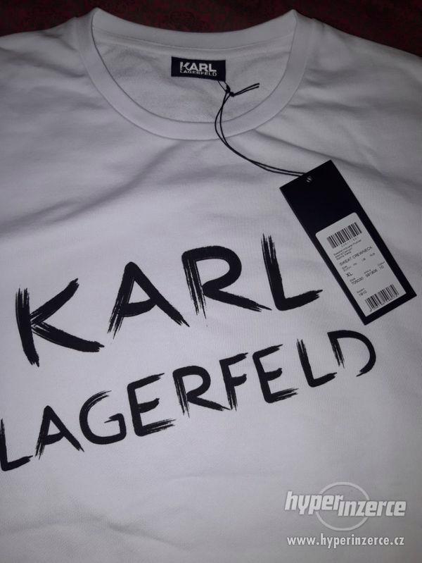 Pánská mikina Karl Lagerfeld bílá, nová, XL - foto 5