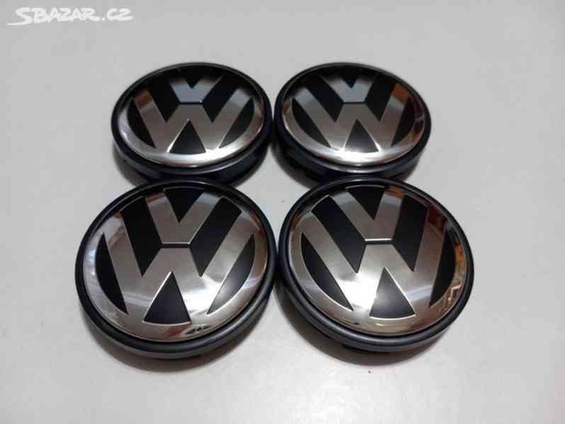 Středové krytky Vw, 56x52mm, chrom logo 1J0 601 171 - foto 6