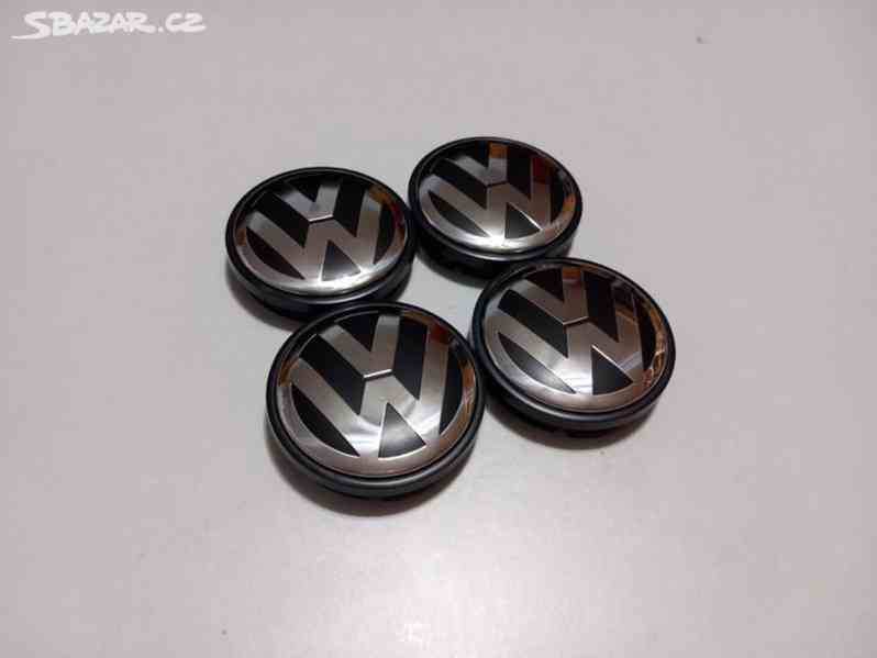 Středové krytky Vw, 56x52mm, chrom logo 1J0 601 171 - foto 5