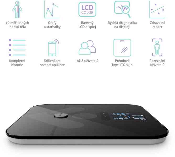 Chytrá váha TrueLife FitScale W7 BT Black -- záruka 30 měs. - foto 3