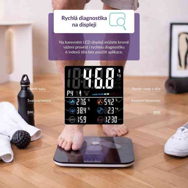 Chytrá váha TrueLife FitScale W7 BT Black -- záruka 30 měs. - foto 2