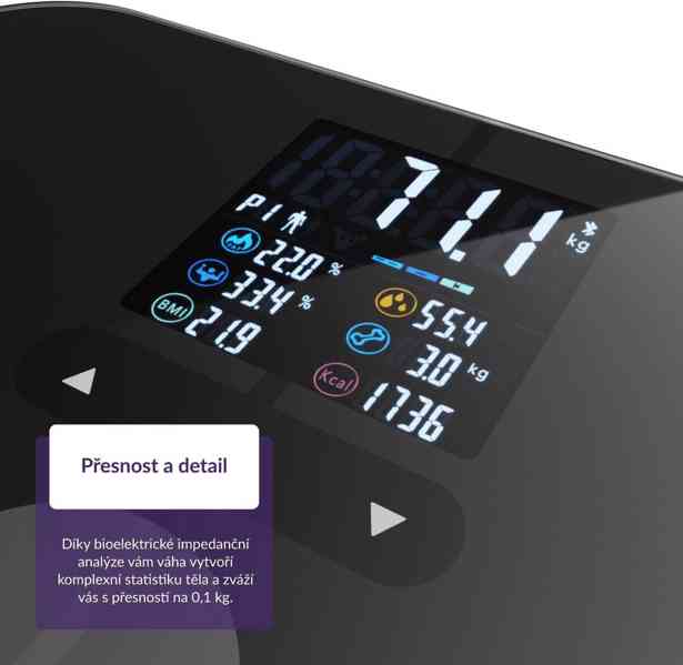 Chytrá váha TrueLife FitScale W7 BT Black -- záruka 30 měs. - foto 5