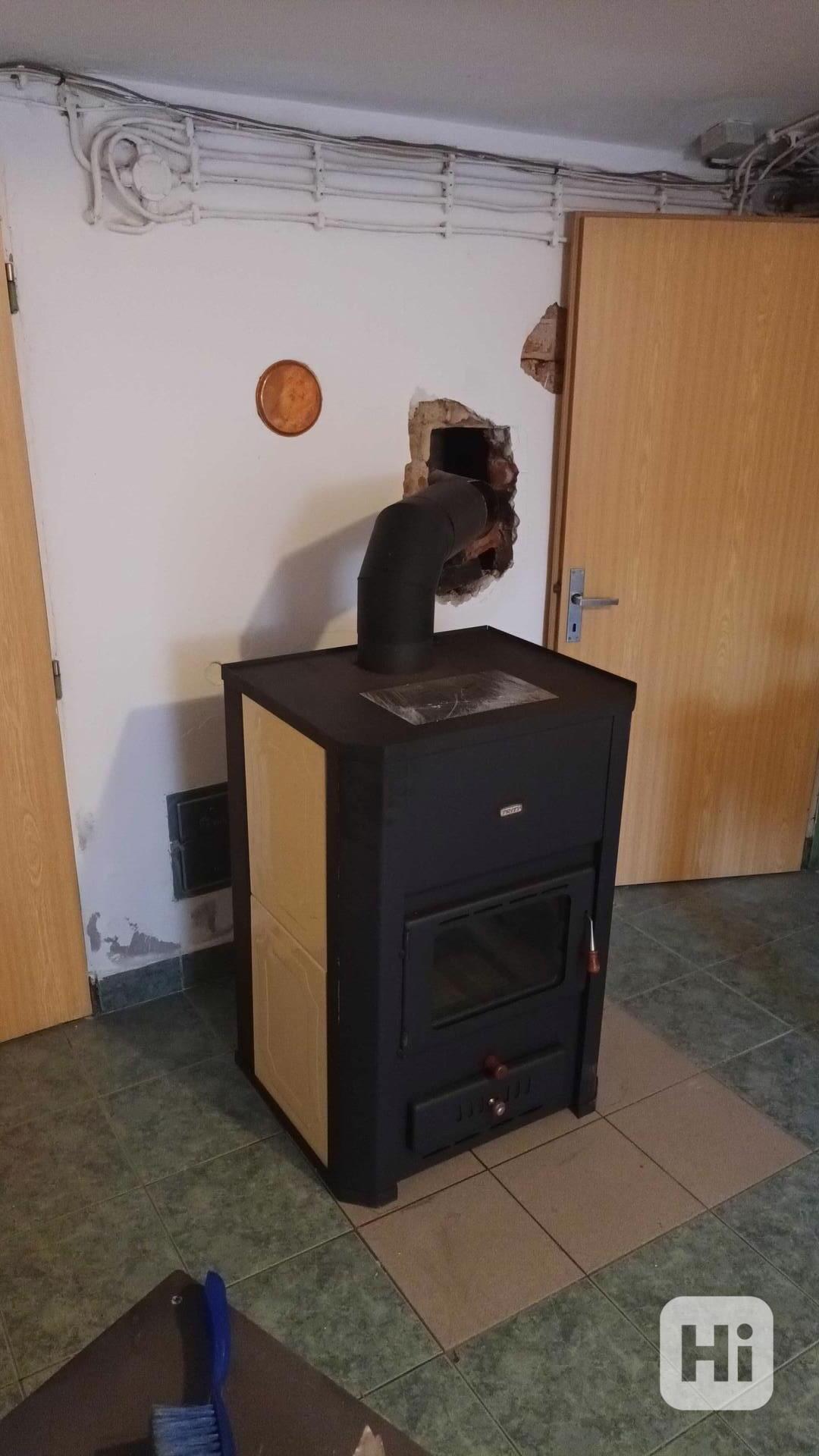 Teplovodní kotel na tuhá paliva Prity + čerpadlo + termostat - foto 1