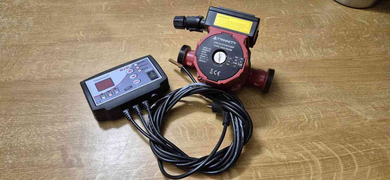 Teplovodní kotel na tuhá paliva Prity + čerpadlo + termostat - foto 8