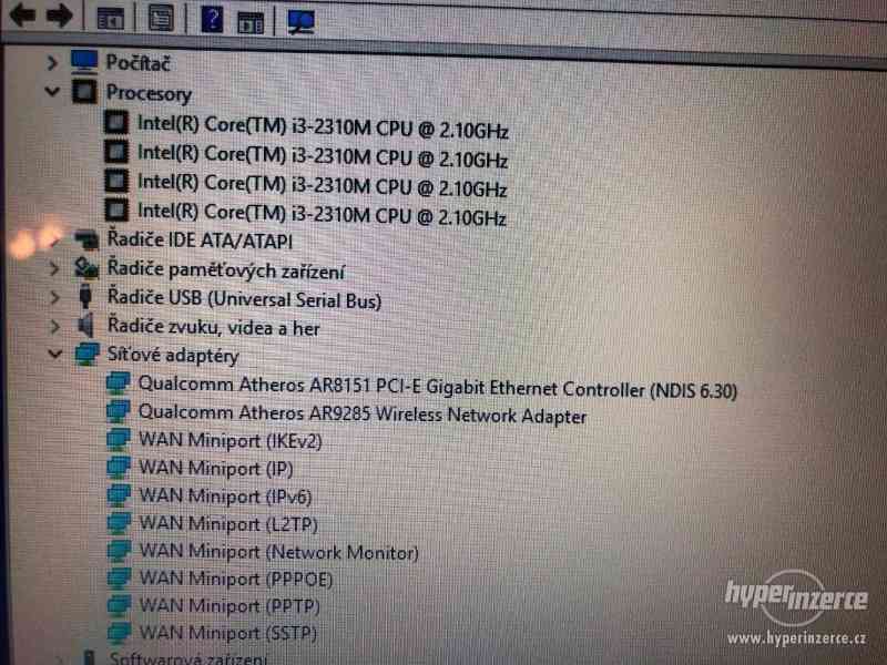 Herní notebook MSI, i3, 250GB SSD, 8GB ram, GT520M - foto 9