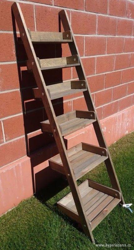 Dřevěný regál Ladder - foto 1