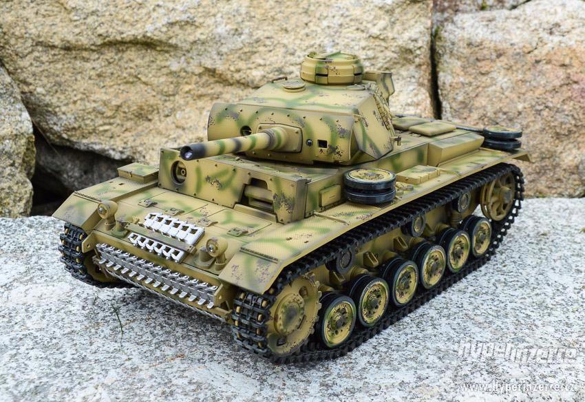 Nový RC model tank PANZER III - Infrared - LETNÍ kamufláž - foto 1