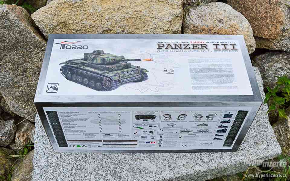 Nový RC model tank PANZER III - Infrared - LETNÍ kamufláž - foto 8
