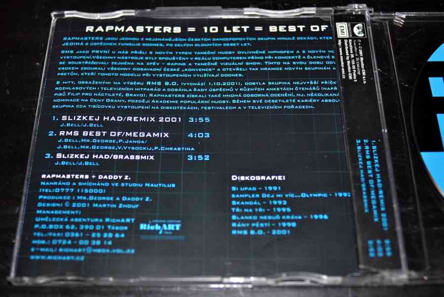 CD MAXI ... RAPMASTERS - SLIZKEJ HAD (remix) - NEJLEVNĚJI!!! - foto 3