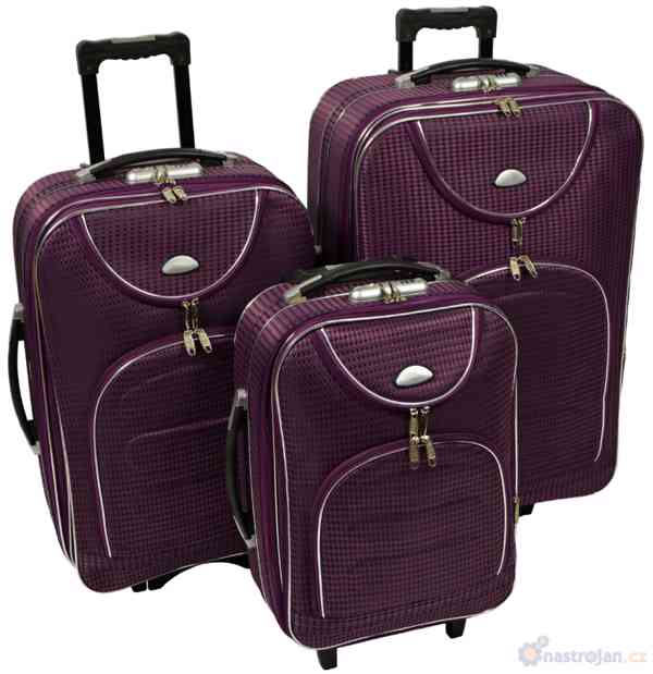PARÁDNÍ třídílná sada cestovních kufrů na kolečkách. VŠE CO - foto 7