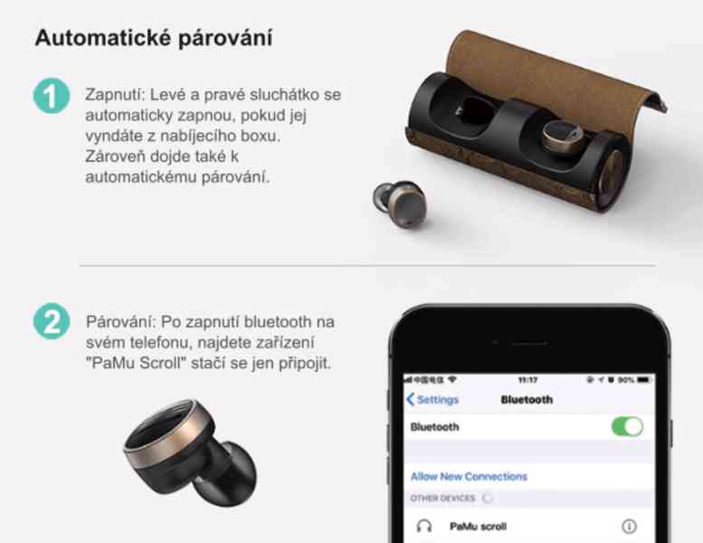 PaMu Scroll® Bluetooth 5.0 sluchátka - foto 6
