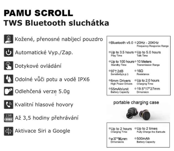 PaMu Scroll® Bluetooth 5.0 sluchátka - foto 7