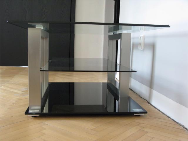 Konferenční/Televizní stolek SKLO-černá, Design Kus - foto 5