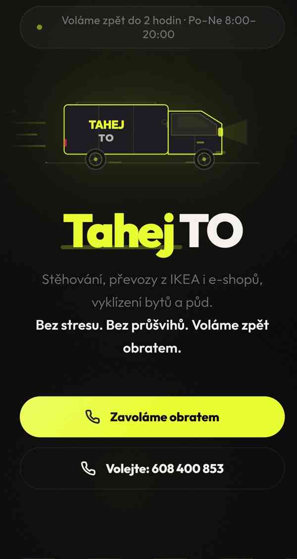 Stěhování, vyklízení,Odvoz nábytků