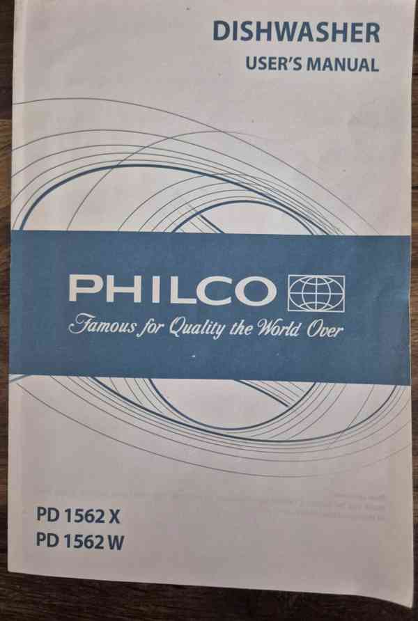 PHILCO PD 1562 W. Myčka nádobí.