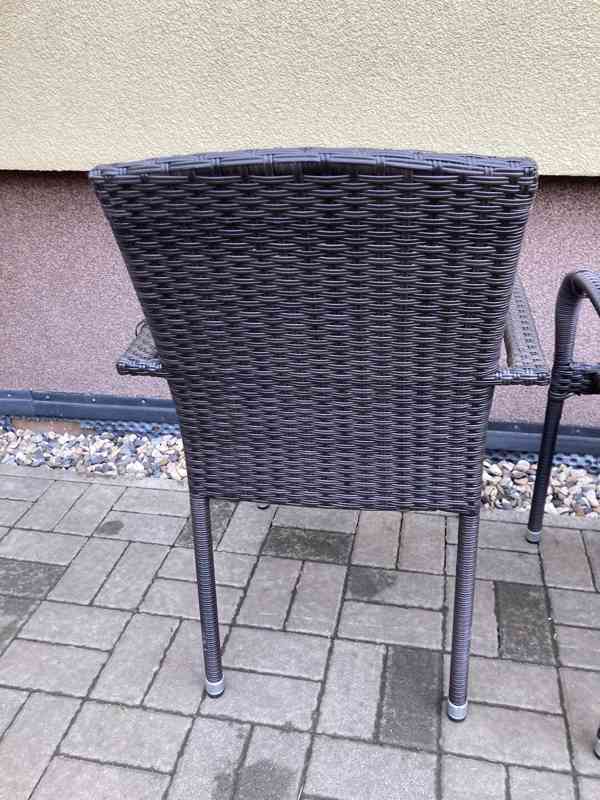 4 x židle ratan - umělý - foto 4