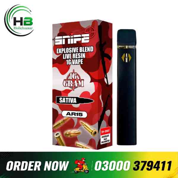 Snipe THCP Live Resin Disposable 1G  AR15 Sativa 03000379411