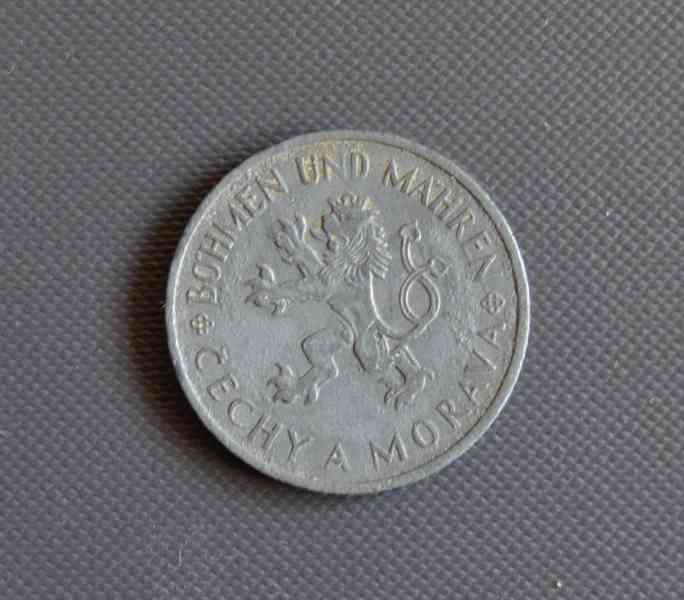 Mince 1Koruna Protektorát Č -M 1 koruna 1941,42,43,44  - foto 2