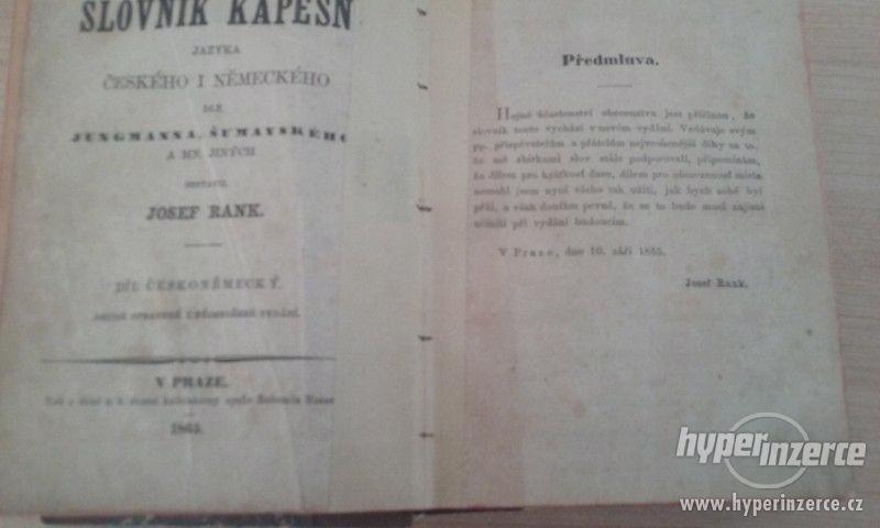 Prodám 154 roků starý česko-německý slovník - foto 3